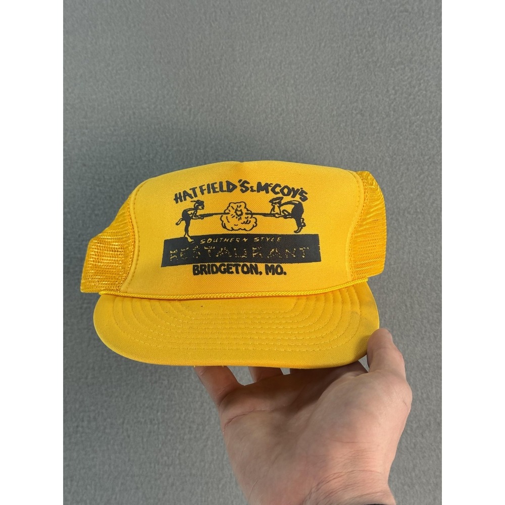 Hatfield's & McCoy's Restaurant Otto Hat Cap Snap Back Mens One Size Yellow